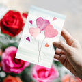 Load image into Gallery viewer, Heart Balloons 12 Pack Notecards
