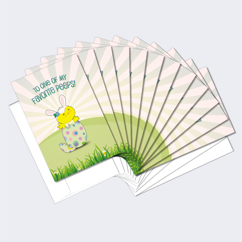 Favorite Peep Easter 12 Pack Notecards