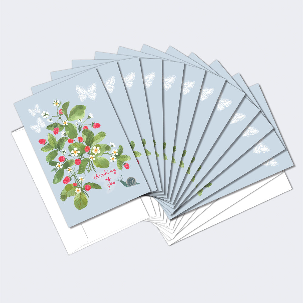 Strawberry Plant 12 Pack Notecards