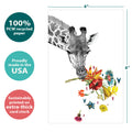 Load image into Gallery viewer, Checking in Giraffe 12 Pack Notecards
