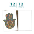 Load image into Gallery viewer, Vibrant Hamsa Boxed 12 Pack Notecards
