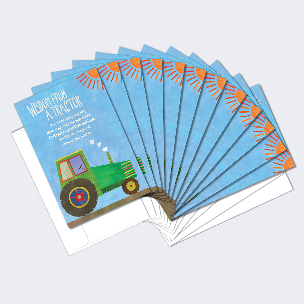 Wisdom from a Tractor 12 Pack Notecards