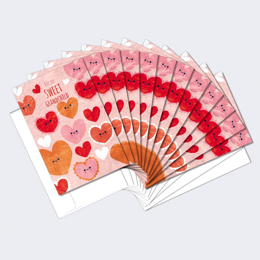Happy Hearts 12 Pack Notecards