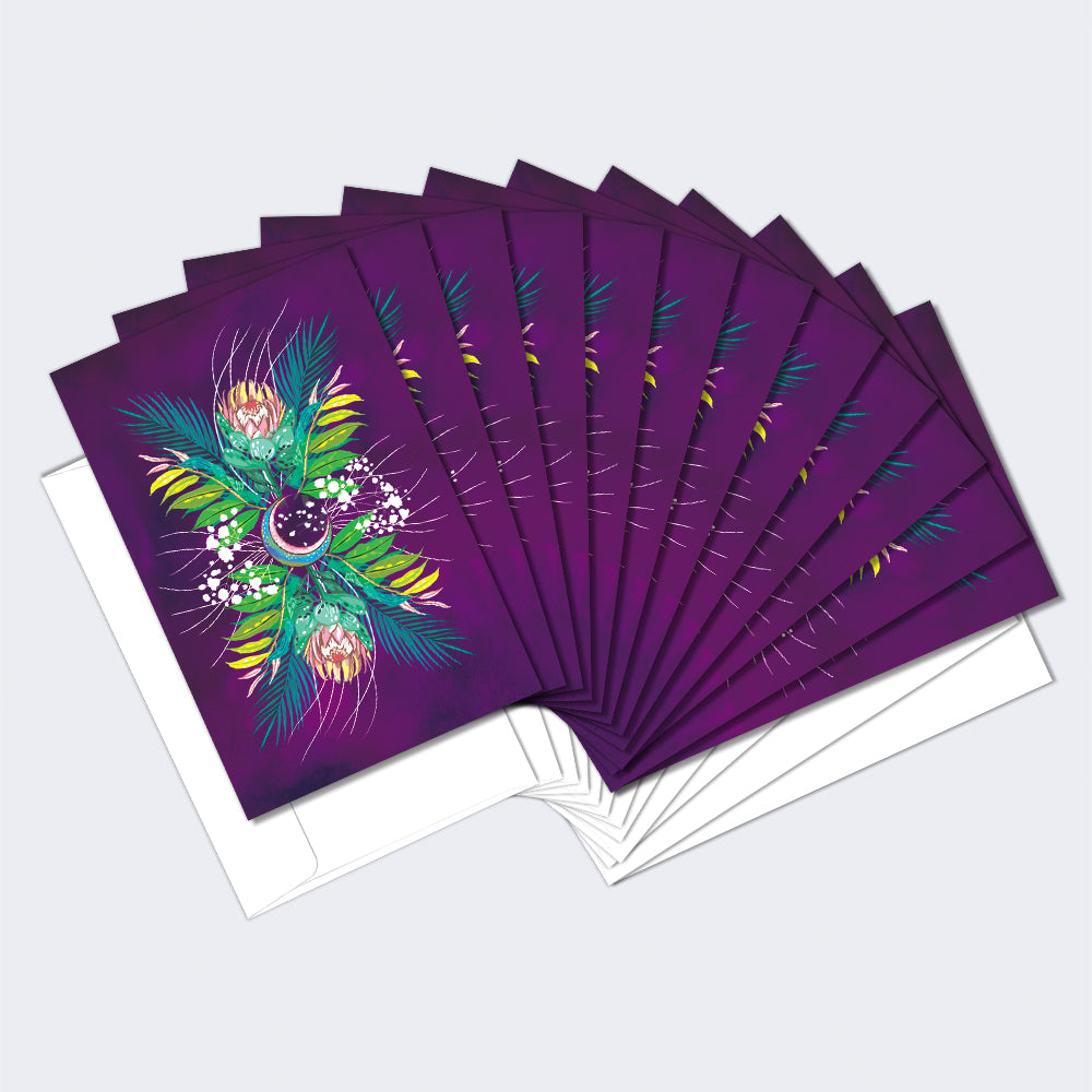 Floral Moon 12 Pack Notecards