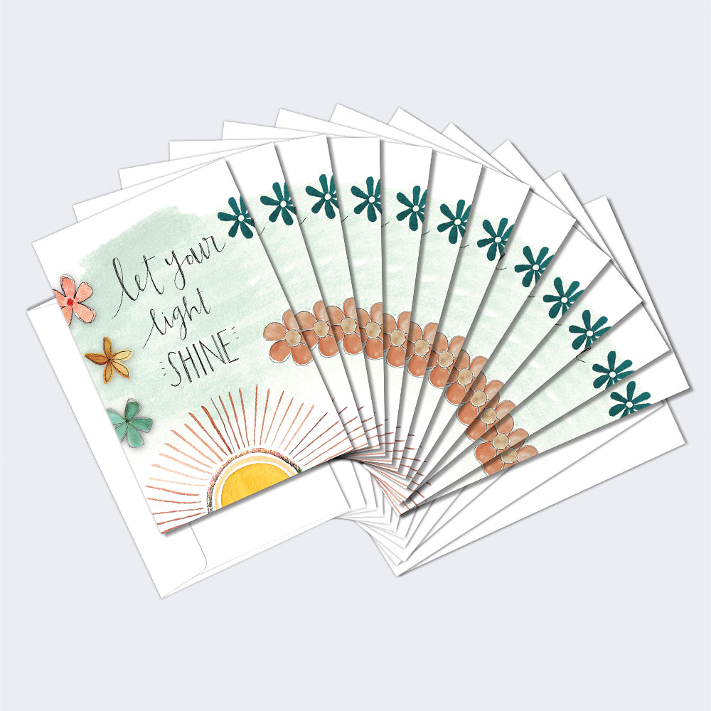 Let Your Light Shine 12 Pack Notecards