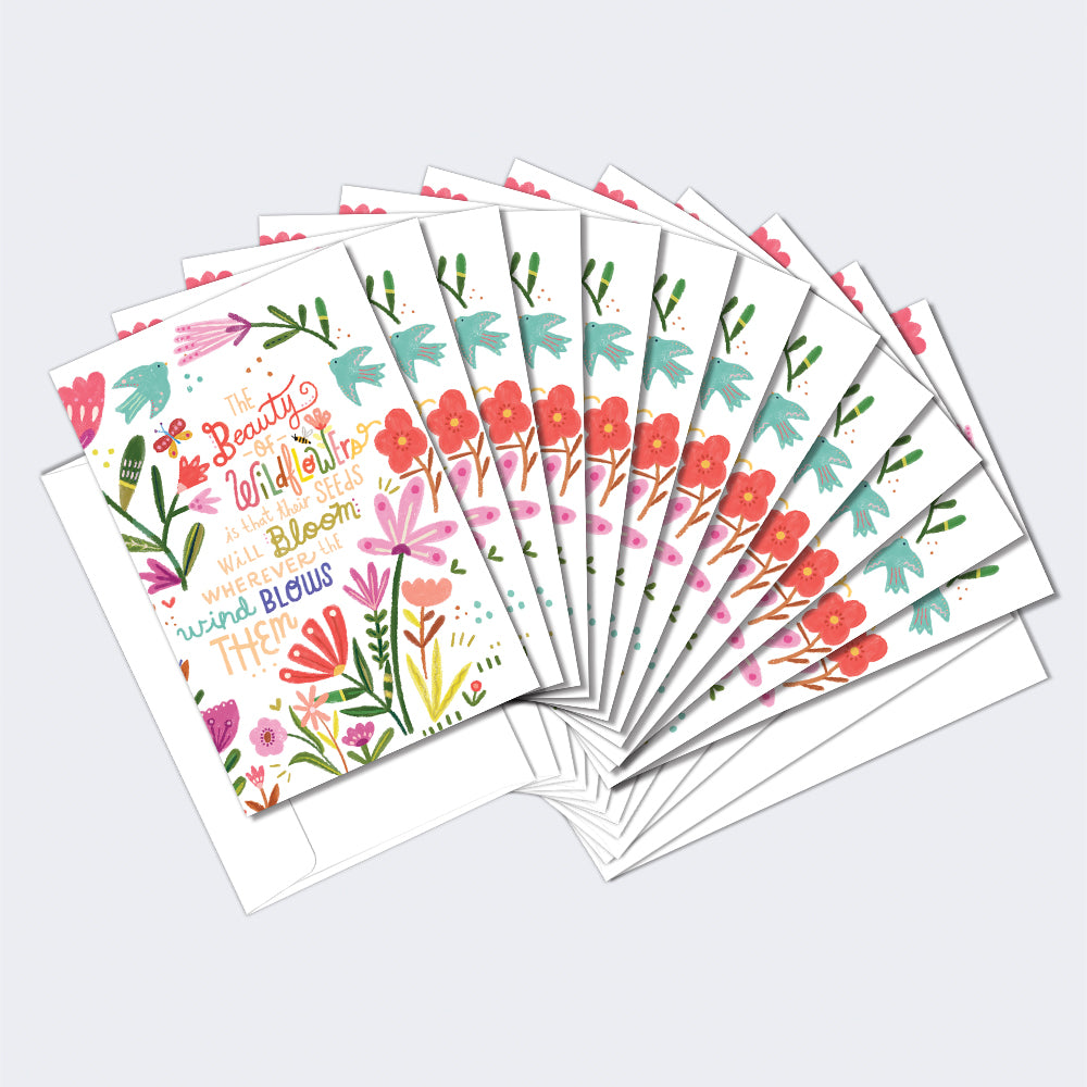 The Beauty of Wildflowers 12 Pack Notecards