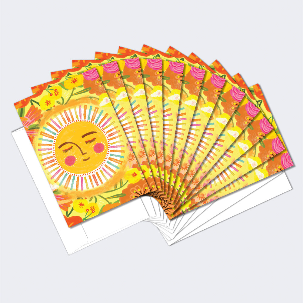 Grateful Sun 12 Pack Notecards