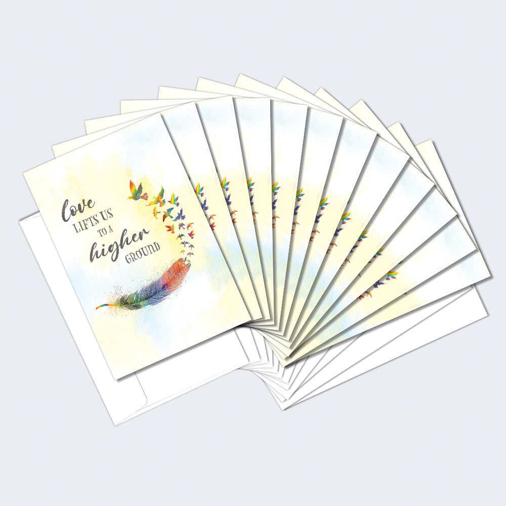 Higher Feather 12 Pack Notecards