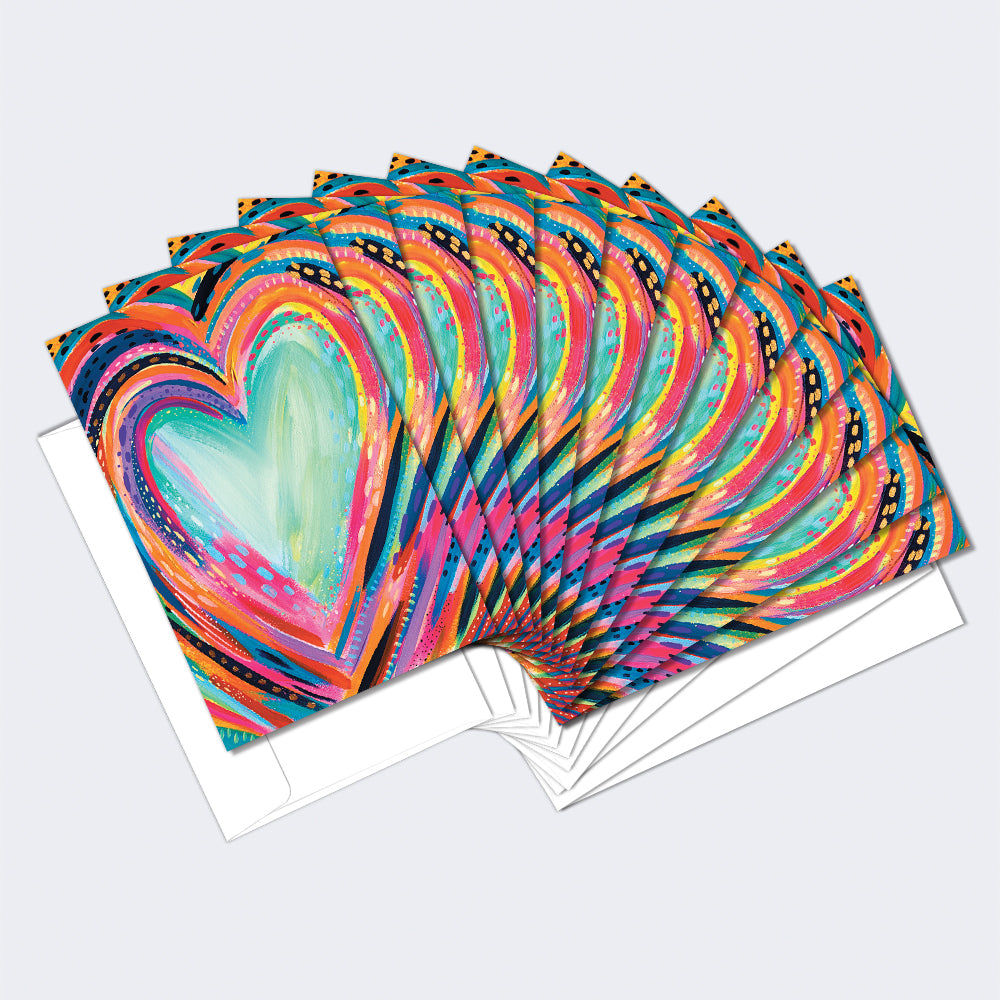 Artful Heart 12-Pack Notecards – Tree-Free Greetings