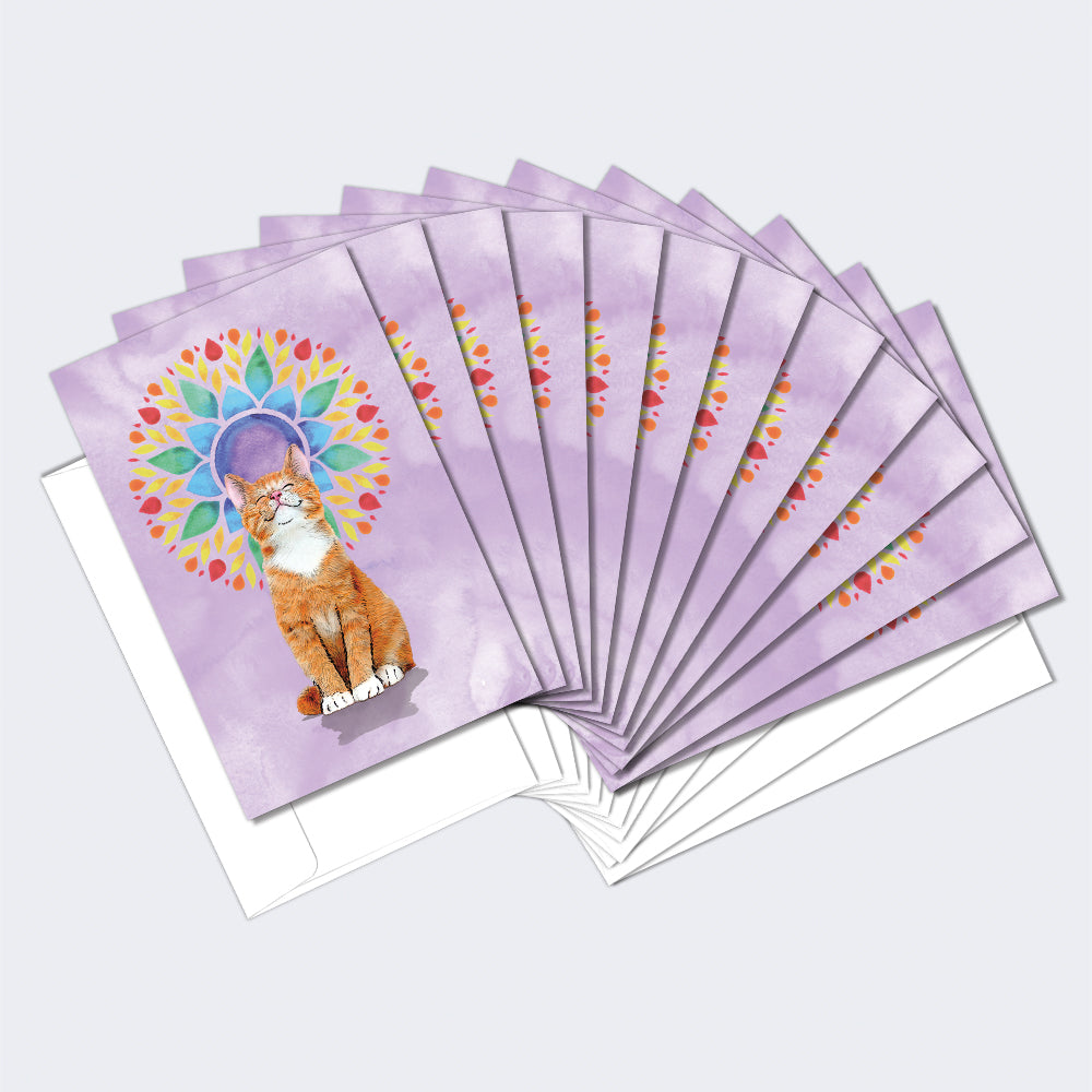 Good Vibes Cat 12 Pack Notecards
