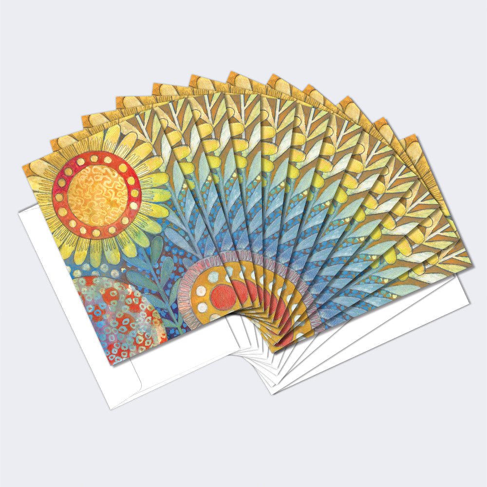 Golden Glow 12 Pack Notecards