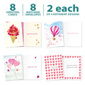 Load image into Gallery viewer, Watercolor Hearts Valentine&#39;s Day 8 Pack

