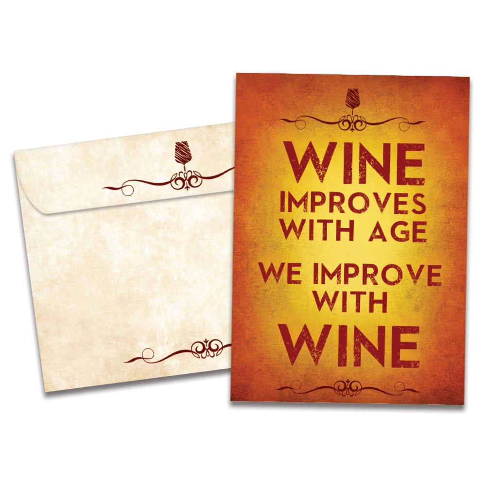 Improved With Wine Single Card