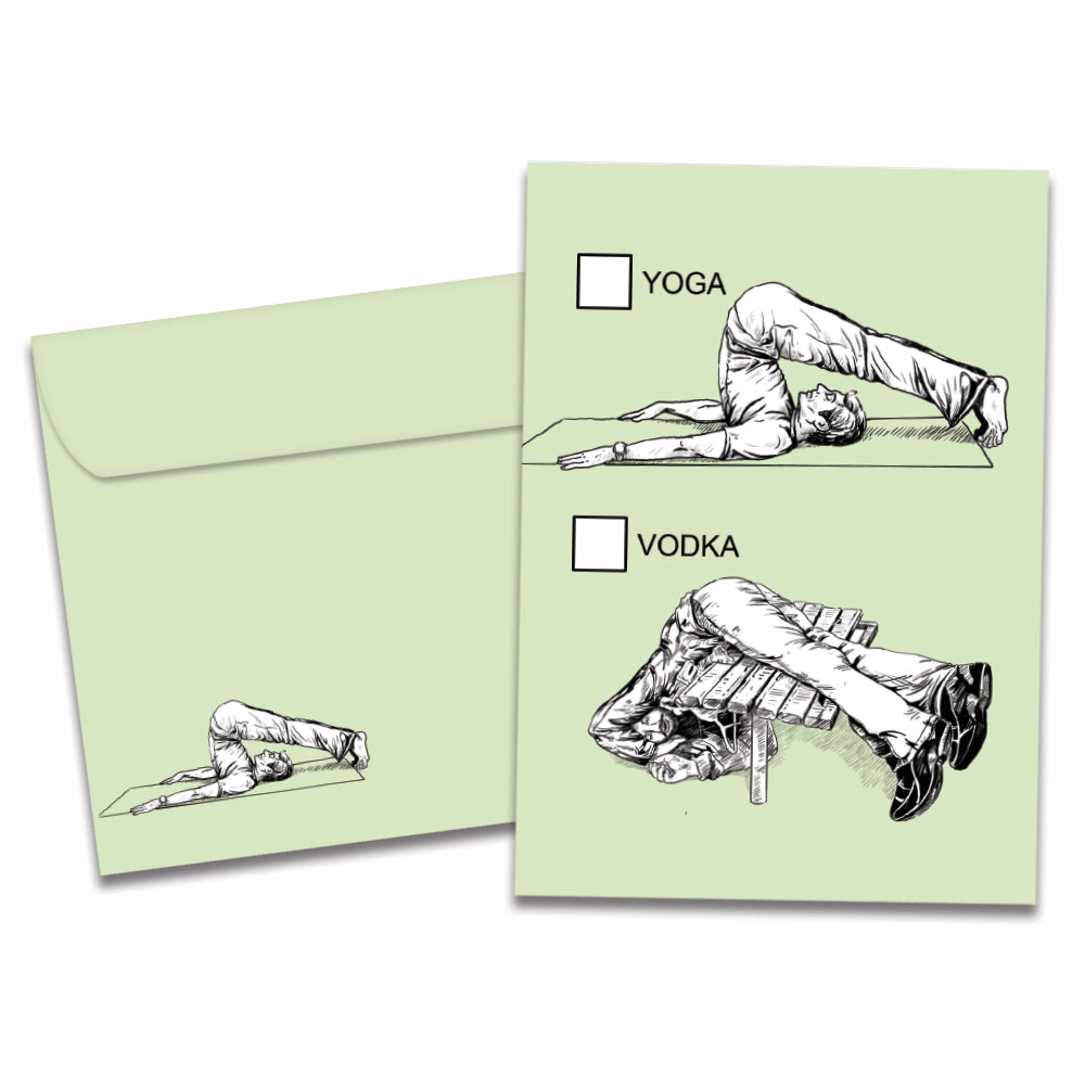 Yoga Or Vodka Single Card
