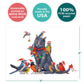 Load image into Gallery viewer, Cat Bird Christmas Single Card

