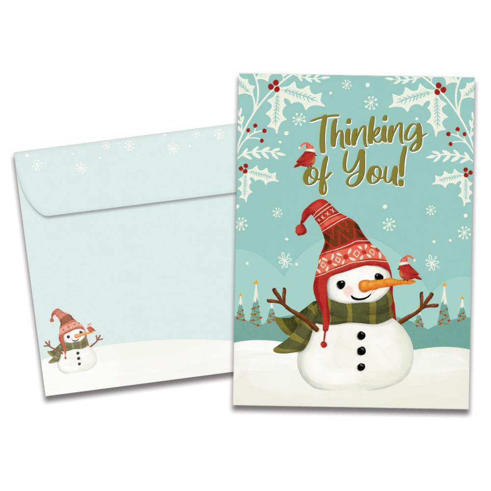 Merry Snowman Single Card