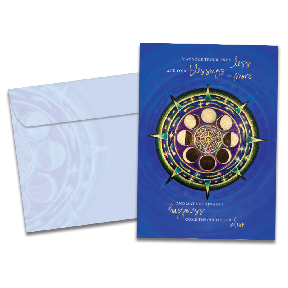 New Year Mandala Irish Blessing Single Card