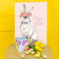 Load image into Gallery viewer, Pretty Hoppy Bunny Single Card
