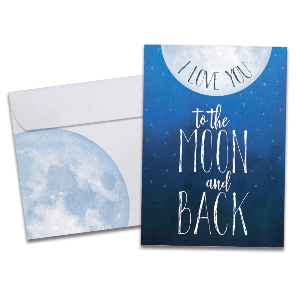 Moon And Back Anniversary  Single Card