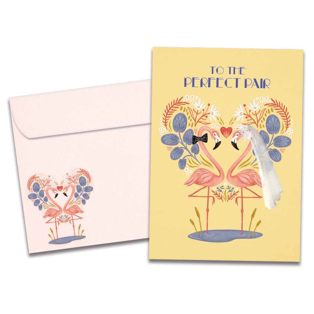 Lucky Flamingos Single Card