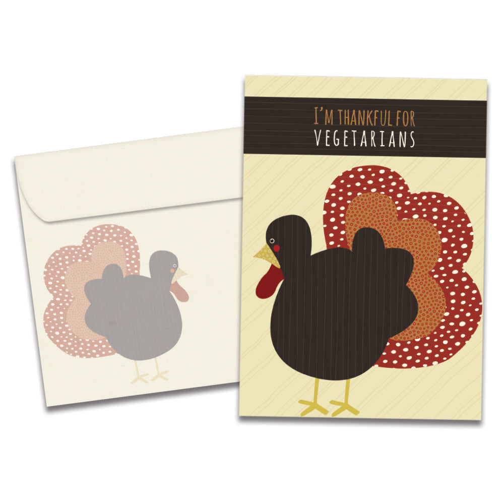 Thankful for Vegetarians Single Card