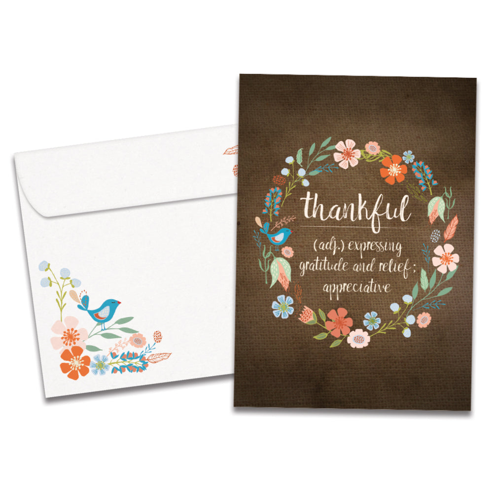 Thankful Wreath Single Card