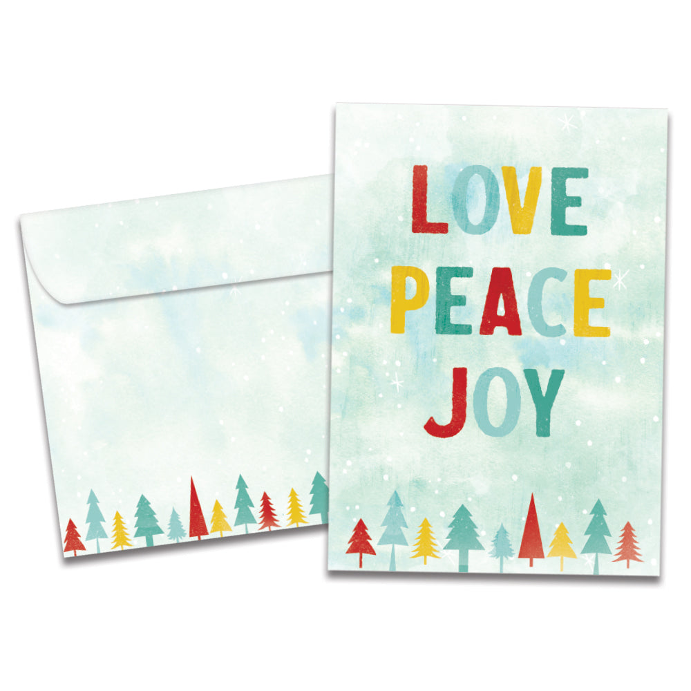 Love Peace Joy Single Card