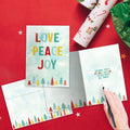 Load image into Gallery viewer, Love Peace Joy Single Card
