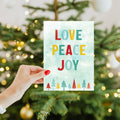 Load image into Gallery viewer, Love Peace Joy Single Card

