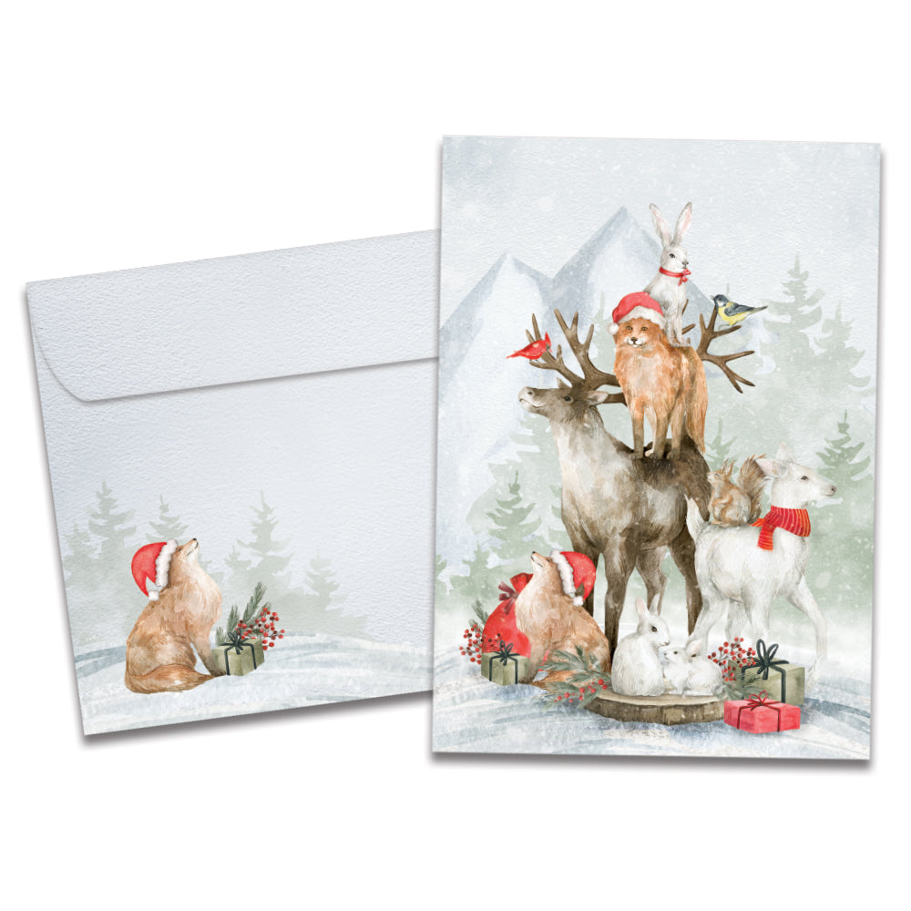 Piled Wild Watercolor Single Card