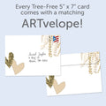 Load image into Gallery viewer, Golden Hearts Tree Single Card
