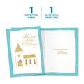Load image into Gallery viewer, The cover and inside of Tree-Free’s In His Sight card, along with the following text: “1 greeting card, 1 matching envelope”
