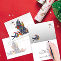 Load image into Gallery viewer, Cat Bird Christmas 2 Card Pack
