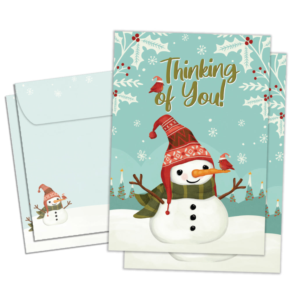 Merry Snowman 2 Card Pack