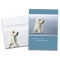 Load image into Gallery viewer, The cover of Tree-Free&#39;s Arctic Anniversary card, along with its matching envelope.
