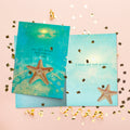 Load image into Gallery viewer, The inside of Tree-Free’s Not All Stars Belong card, with the cover and envelope in the background.
