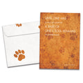 Load image into Gallery viewer, The cover of Tree-Free&#39;s Unawakened Soul Pet Sympathy Card card, along with its matching envelope.
