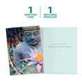 Load image into Gallery viewer, The cover and inside of Tree-Free’s Living Radiance All Occasion Card card, along with the following text: “1 greeting card, 1 matching envelope”
