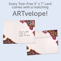 Load image into Gallery viewer, The envelope for Tree-Free’s You Only Live Once card, along with the following text: “Every Tree-Free 5x7 card comes with a matching ARTvelope!”

