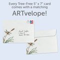 Load image into Gallery viewer, The envelope for Tree-Free’s Dragonfly card, along with the following text: “Every Tree-Free 5x7 card comes with a matching ARTvelope!”
