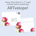 Load image into Gallery viewer, The envelope for Tree-Free’s Style &amp; Grace card, along with the following text: “Every Tree-Free 5x7 card comes with a matching ARTvelope!”
