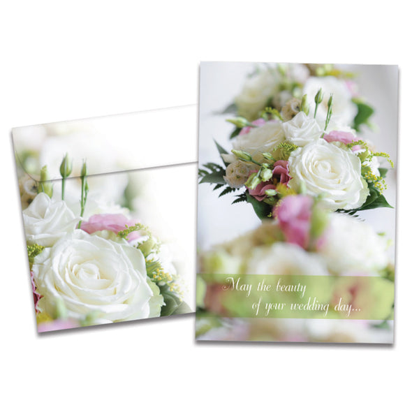 The cover of Tree-Free's Beautiful Days Wedding Card card, along with its matching envelope.