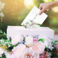 Load image into Gallery viewer, Lifestyle image(s) featuring Tree-Free’s Beautiful Days Wedding Card card
