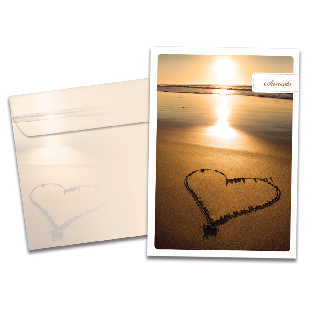 The cover of Tree-Free's Every Sunrise card, along with its matching envelope.