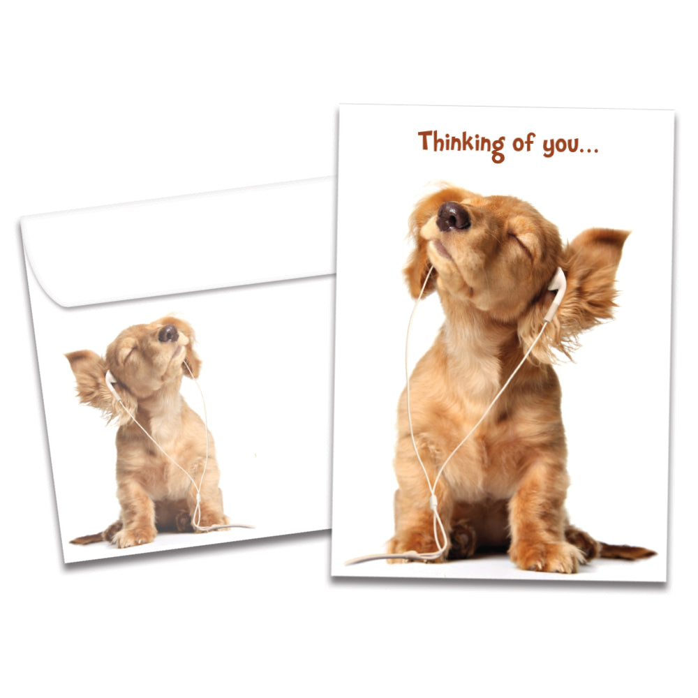 The cover of Tree-Free's Music In My Heart Love Card card, along with its matching envelope.