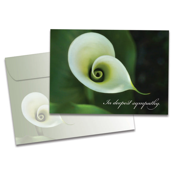 The cover of Tree-Free's Sympathy Card card, along with its matching envelope.