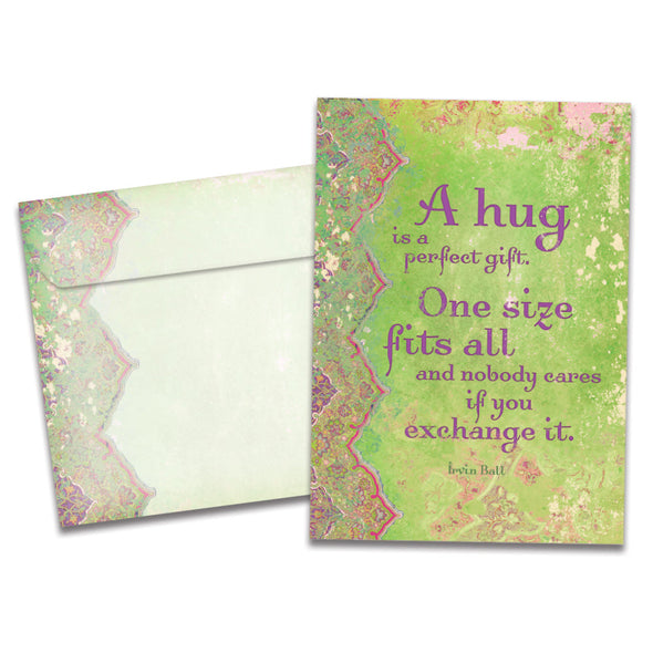 The cover of Tree-Free's One Size Fits All card, along with its matching envelope.