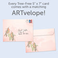 Load image into Gallery viewer, The envelope for Tree-Free’s Life Is Sweeter Love Card card, along with the following text: “Every Tree-Free 5x7 card comes with a matching ARTvelope!”
