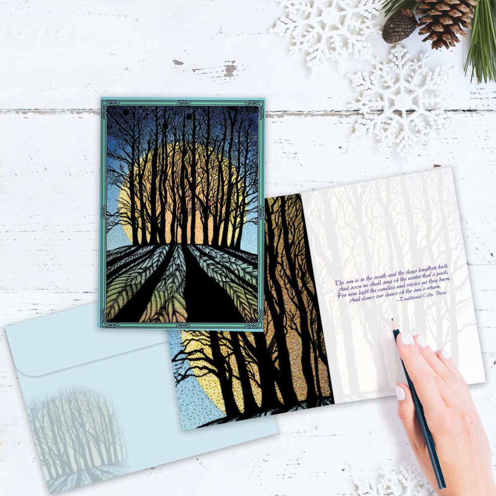 Tree-Free Greetings 12 Cards Winter Solstice Notecards,Eco Friendly,Made In U