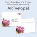 Load image into Gallery viewer, The envelope for Tree-Free’s Tears Are Words card, along with the following text: “Every Tree-Free 5x7 card comes with a matching ARTvelope!”
